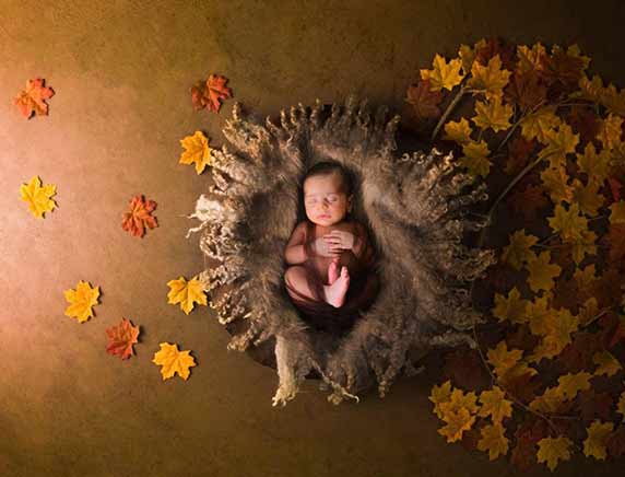 عکاسی کودک در پاییز